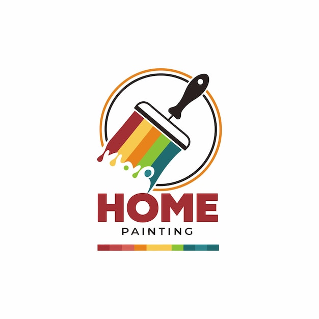 Vector de diseño de logotipo de pintura para el hogar