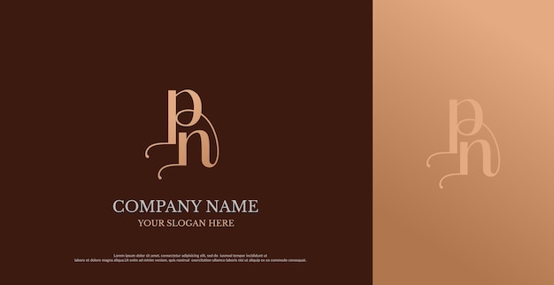 Vector de diseño de logotipo PN inicial