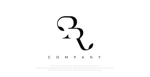 Vector de diseño de logotipo PR inicial