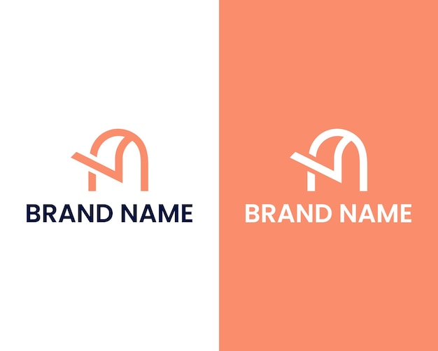 Vector de diseño de logotipo premium MV de letra minimalista