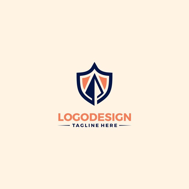 vector de diseño de logotipo de protección de escudo de ilustración