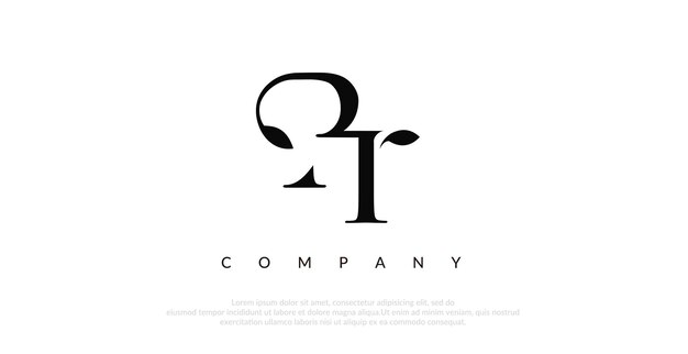 Vector de diseño de logotipo PT inicial