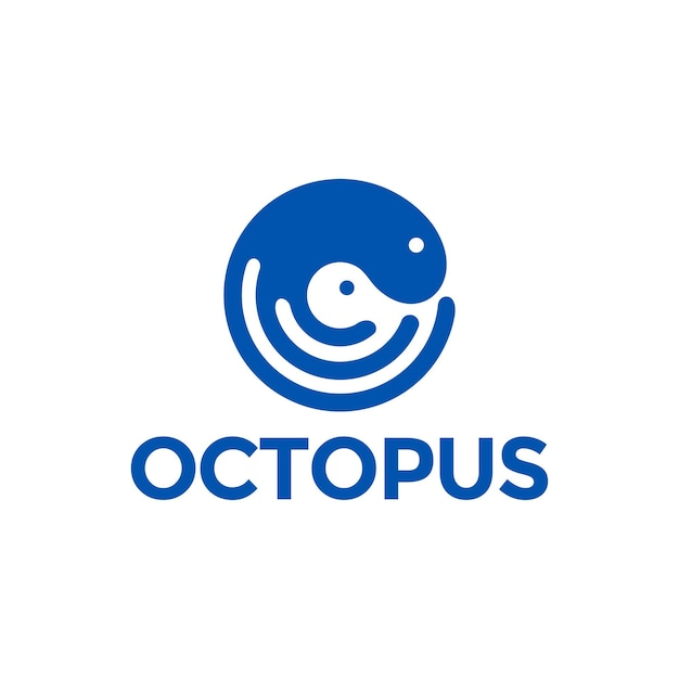 Vector de diseño de logotipo de pulpo