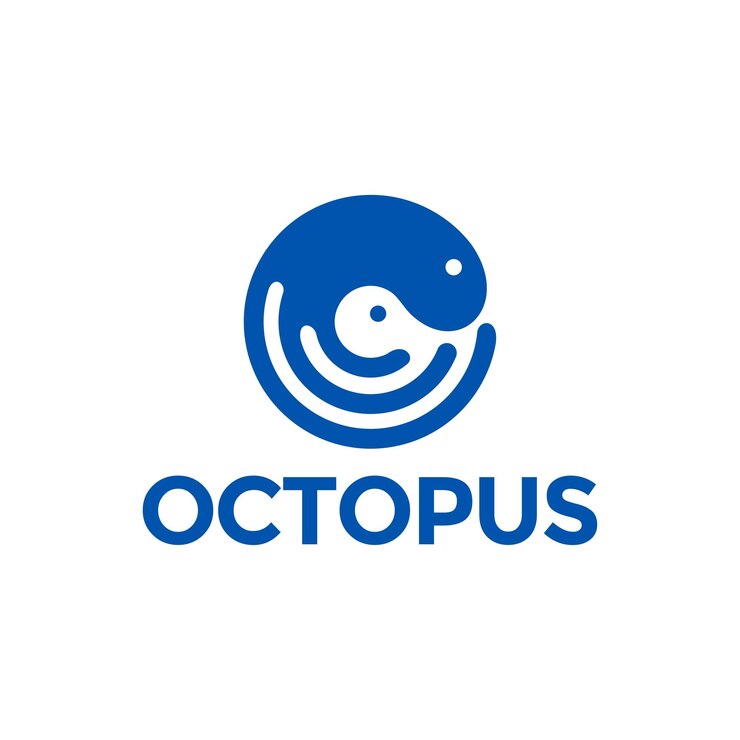 Vector de diseño de logotipo de pulpo