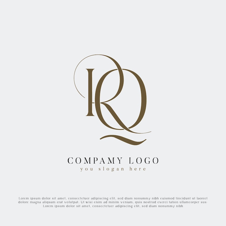 Vector vector de diseño del logotipo qr de la letra inicial rq