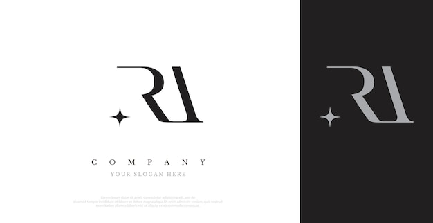 Vector de diseño de logotipo RA inicial
