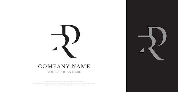 Vector de diseño de logotipo RD inicial