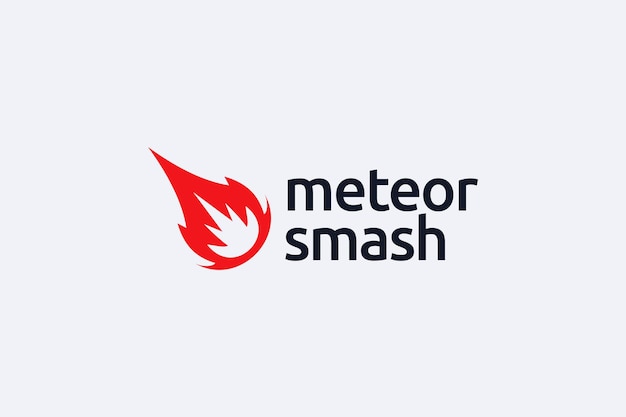 El vector de diseño del logotipo de Red Meteor Smash