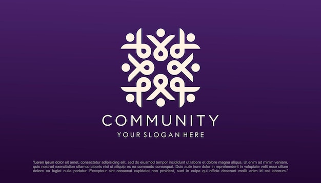 Vector de diseño de logotipo de redes sociales Team Partners Friends