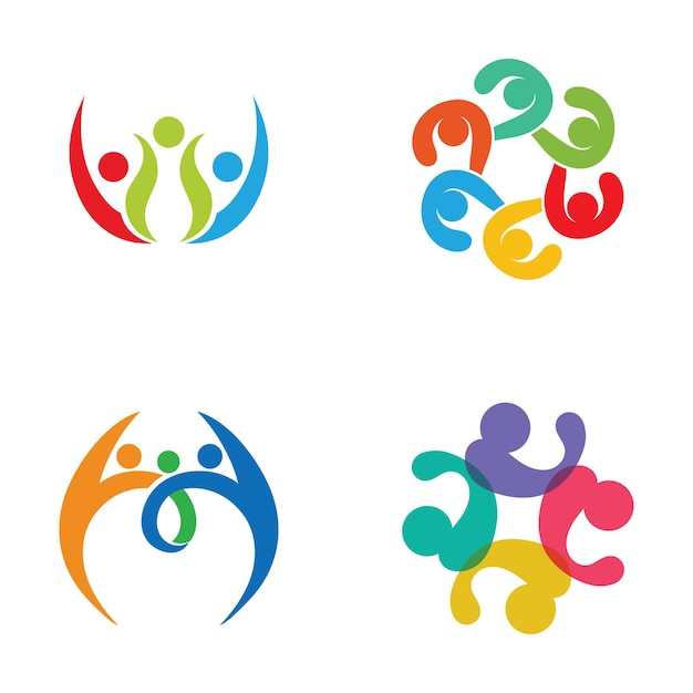 Vector de diseño de logotipo de redes sociales Team Partners Friends