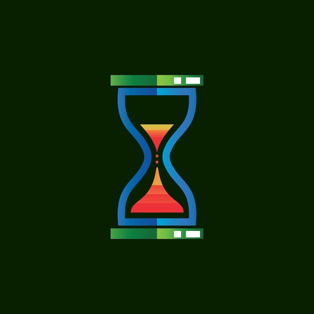 Vector de diseño de logotipo de reloj de arena