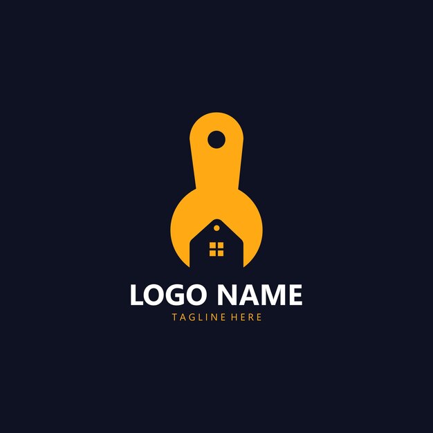 vector de diseño de logotipo de reparación de viviendas