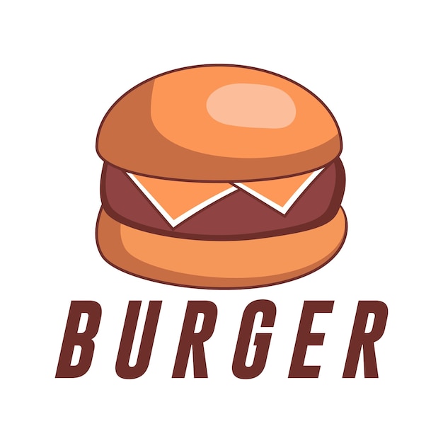 Vector de diseño de logotipo de restaurante de comida rápida de hamburguesa