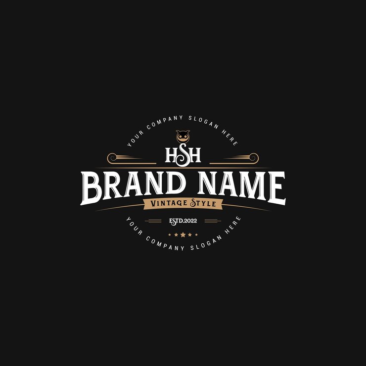 Vector de diseño de logotipo retro de lujo