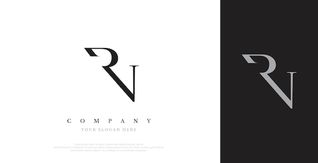 Vector de diseño de logotipo RN inicial