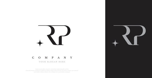 Vector de diseño de logotipo RP inicial