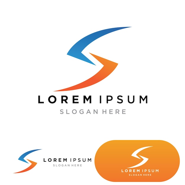 Vector de diseño de logotipo S carta corporativa de negocios
