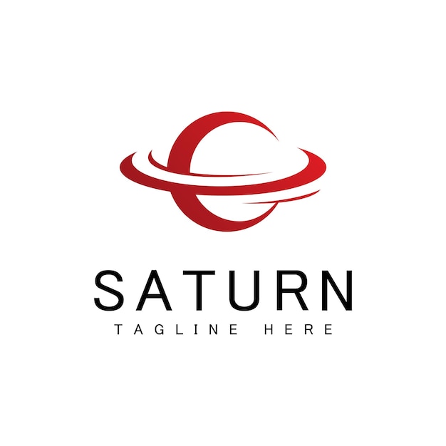 Vector de diseño del logotipo de Saturno plantilla del logotipo del planeta