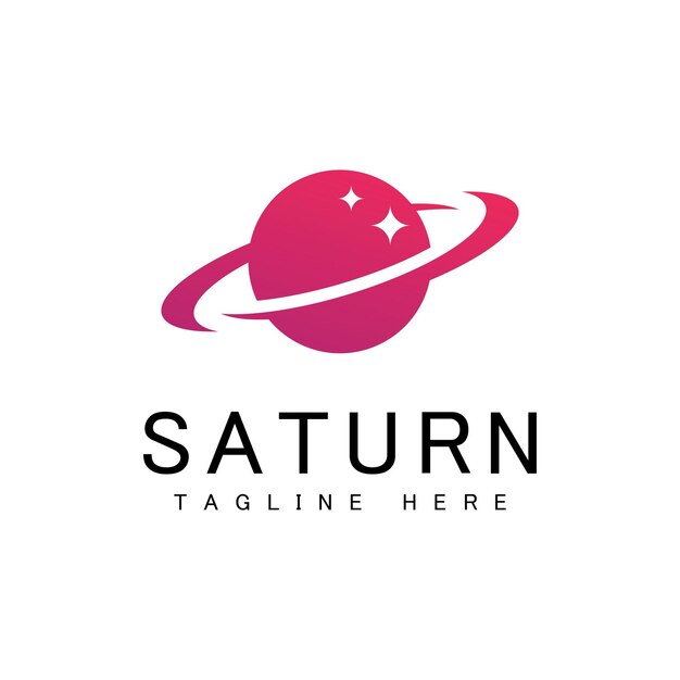 Vector de diseño del logotipo de Saturno plantilla del logotipo del planeta