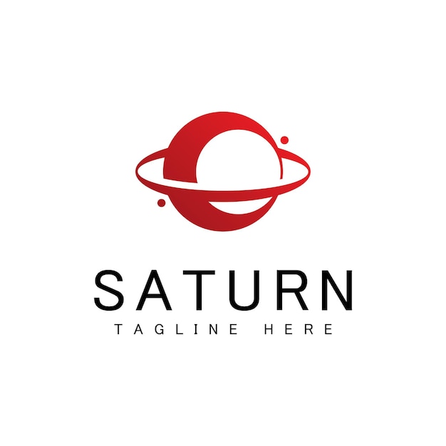 Vector de diseño del logotipo de Saturno plantilla del logotipo del planeta
