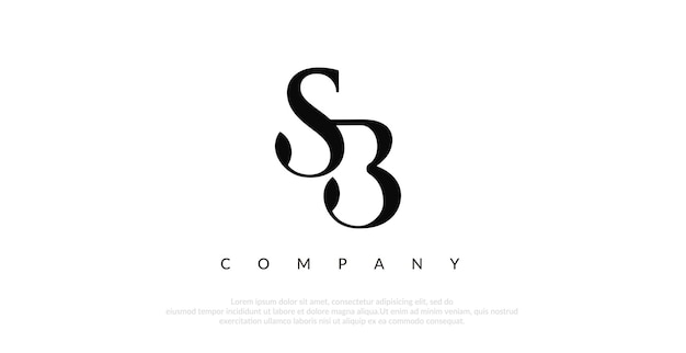 Vector de diseño de logotipo SB inicial