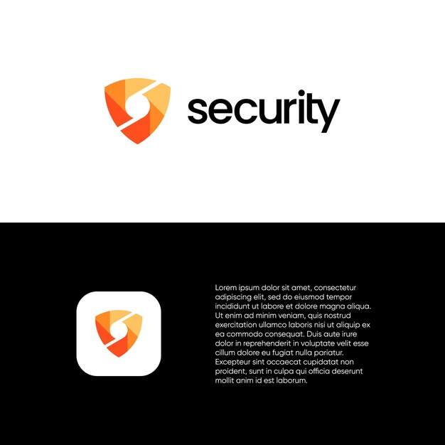 Vector de diseño de logotipo de seguridad cibernético en línea