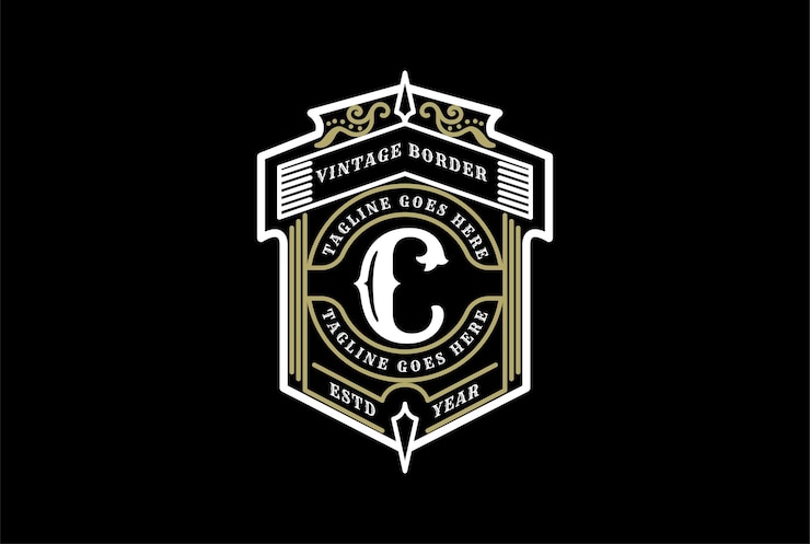 Vector vector de diseño de logotipo de sello de etiqueta de emblema de insignia vintage retro