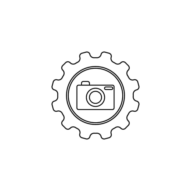 vector de diseño de logotipo de servicio de cámara único