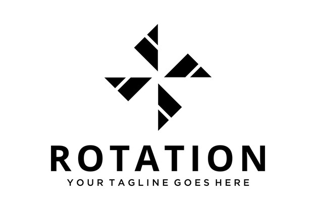 Vector de diseño de logotipo de símbolo de refrigeración de ventilador giratorio moderno abstracto de ilustración