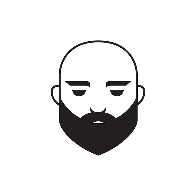 Vector de diseño de logotipo simple de cabeza de monje