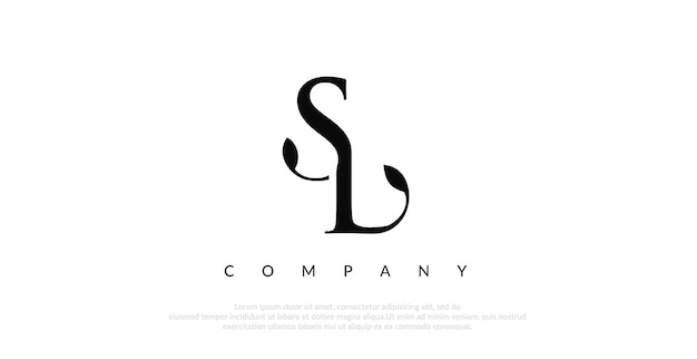 Vector de diseño de logotipo SL inicial