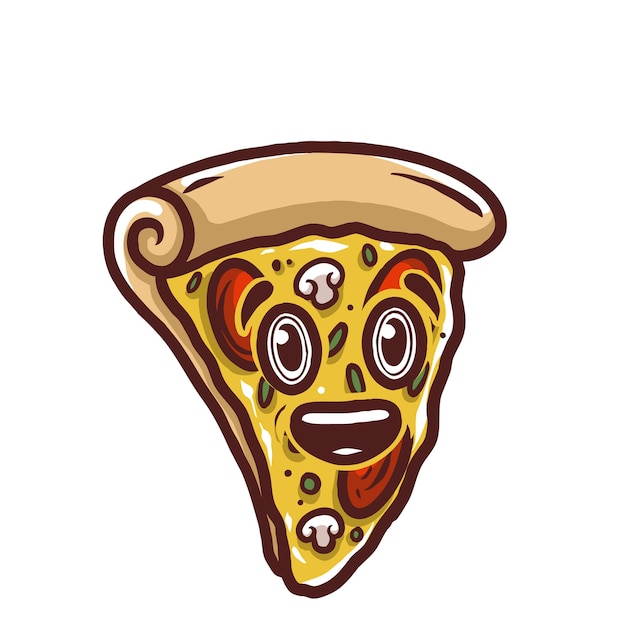 El vector de diseño del logotipo de Slice of Pizza