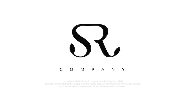 Vector de diseño de logotipo SR inicial