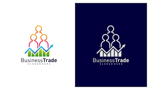 Vector de diseño de logotipo de Stats People Plantilla de diseño de logotipo de Stats colorido Símbolo de icono