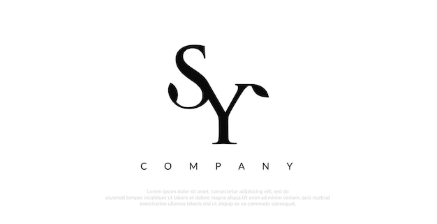 Vector de diseño de logotipo SY inicial