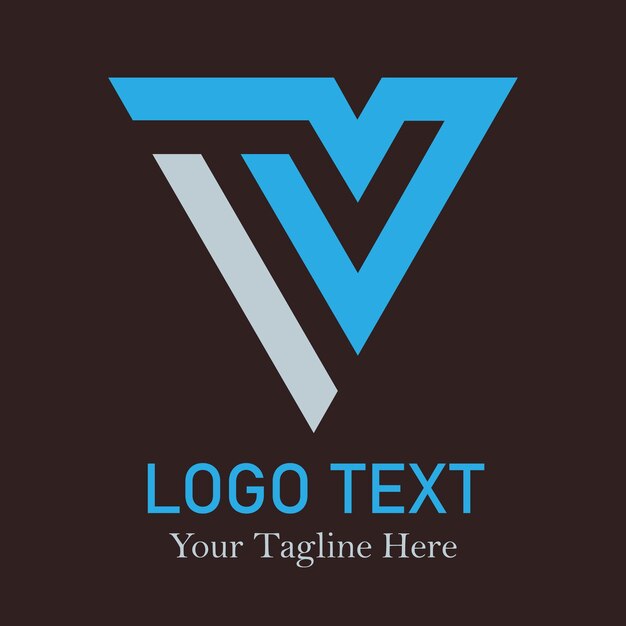 Vector de diseño de logotipo T y V creativo y moderno