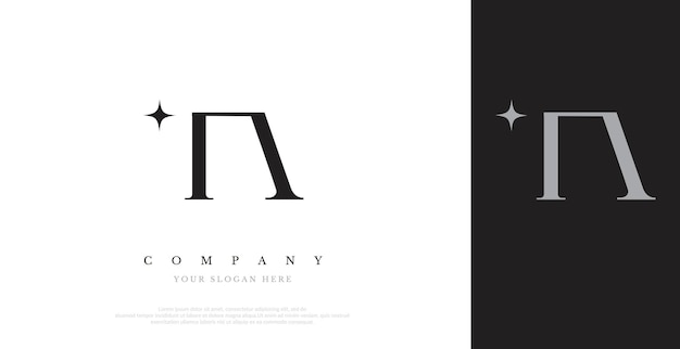 Vector de diseño de logotipo TA inicial