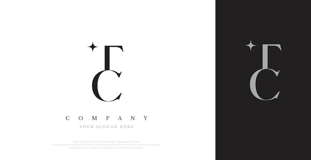 Vector de diseño de logotipo TC inicial