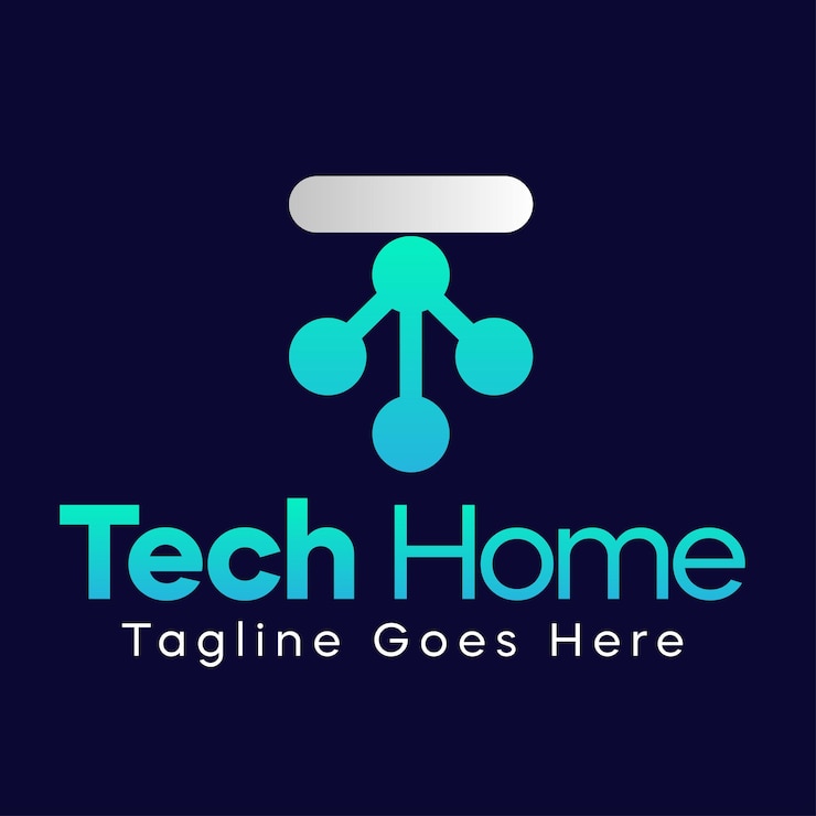 Vector vector de diseño de logotipo de tech home