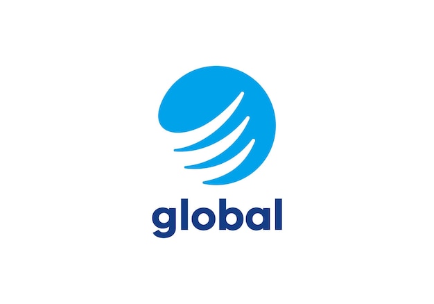 Vector de diseño del logotipo de la tecnología de conexión del globo