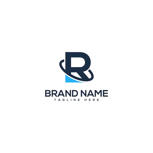 Vector de diseño de logotipo de tecnología profesional de letras R
