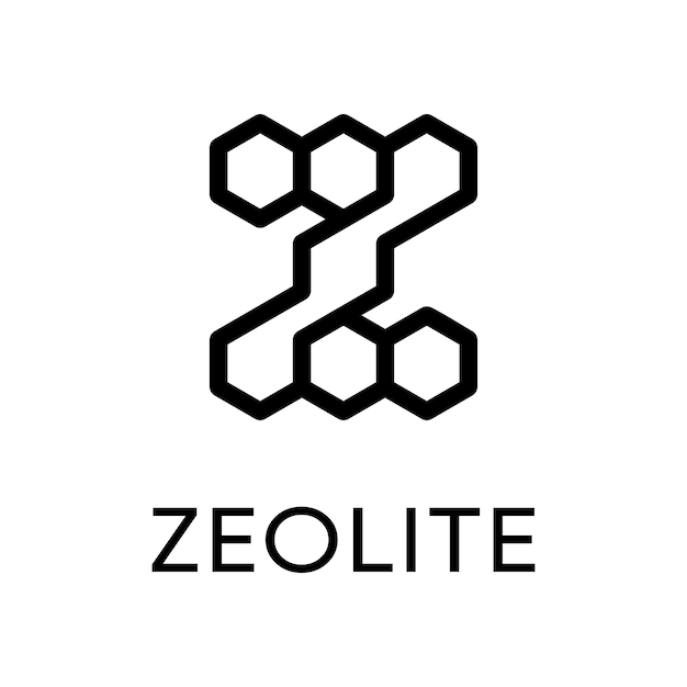 Vector vector de diseño de logotipo de tecnología de zeolita