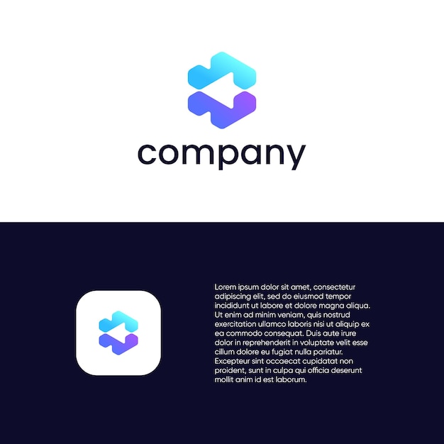 Vector de diseño de logotipo de tecnología