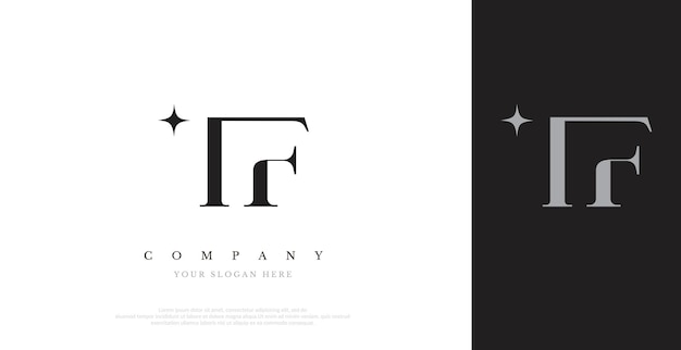 Vector de diseño de logotipo TF inicial