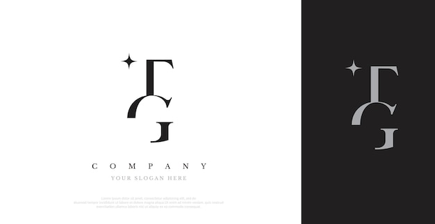 Vector de diseño de logotipo TG inicial