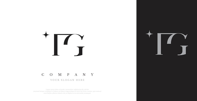 Vector de diseño de logotipo TG inicial