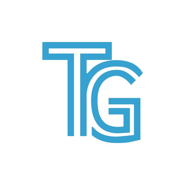 Vector de diseño de logotipo de TG Vector creativo de logotipo GT plantilla de diseño de Logotipo de TG sencillo Diseño de logotipo TG ico