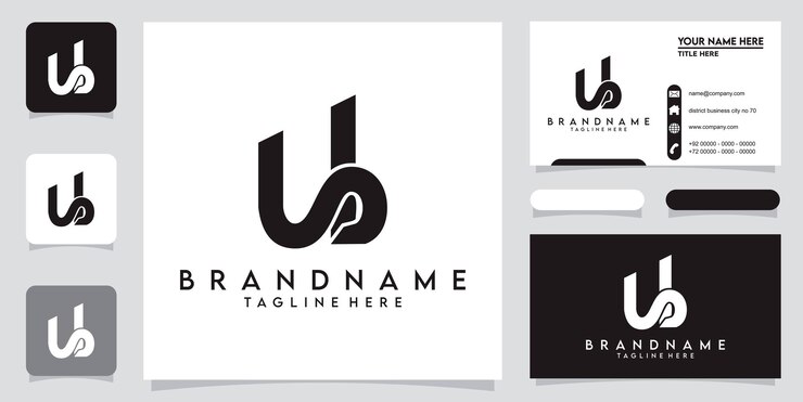 Vector de diseño de logotipo de tipografía de letra inicial us o su con vector premium de diseño de tarjeta de visita