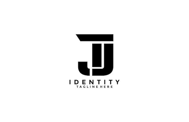 Vector de diseño de logotipo tj inicial de minimalismo