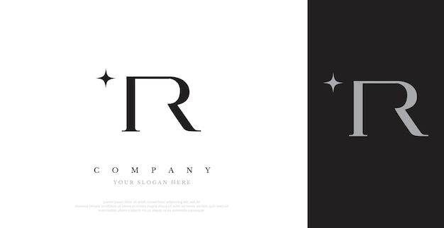 Vector de diseño de logotipo TR inicial